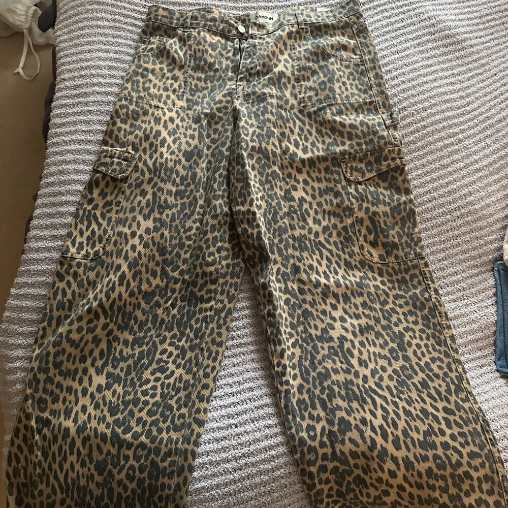 Damson Madder Dion Cargo Leopard Jeans